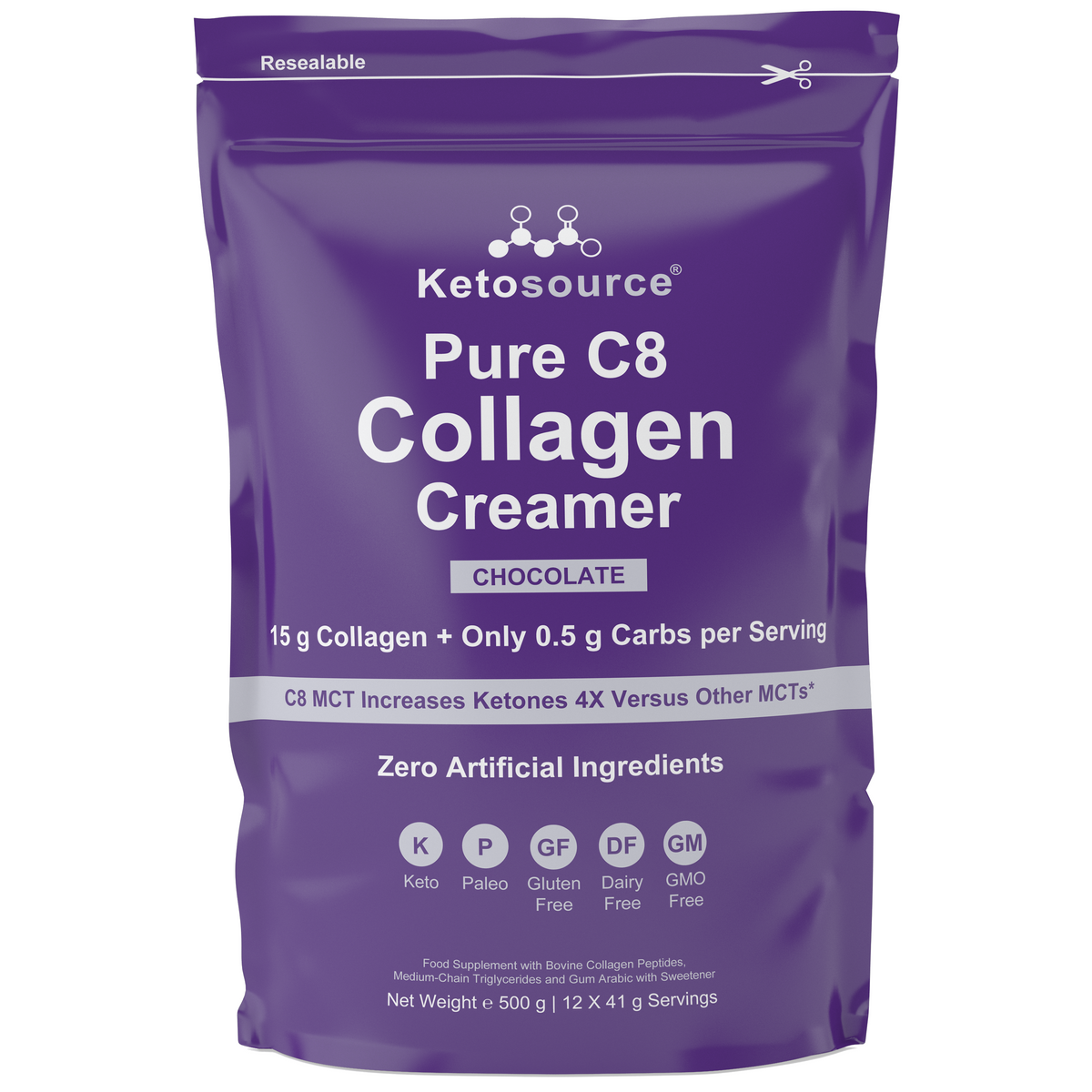 Creamer de Colagénio com MCT C8 Puro