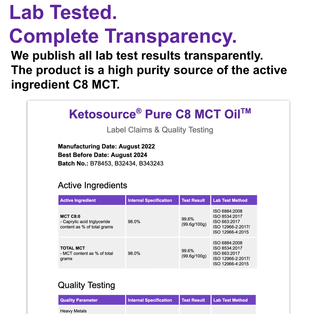Ketosource Óleo MCT C8 Puro