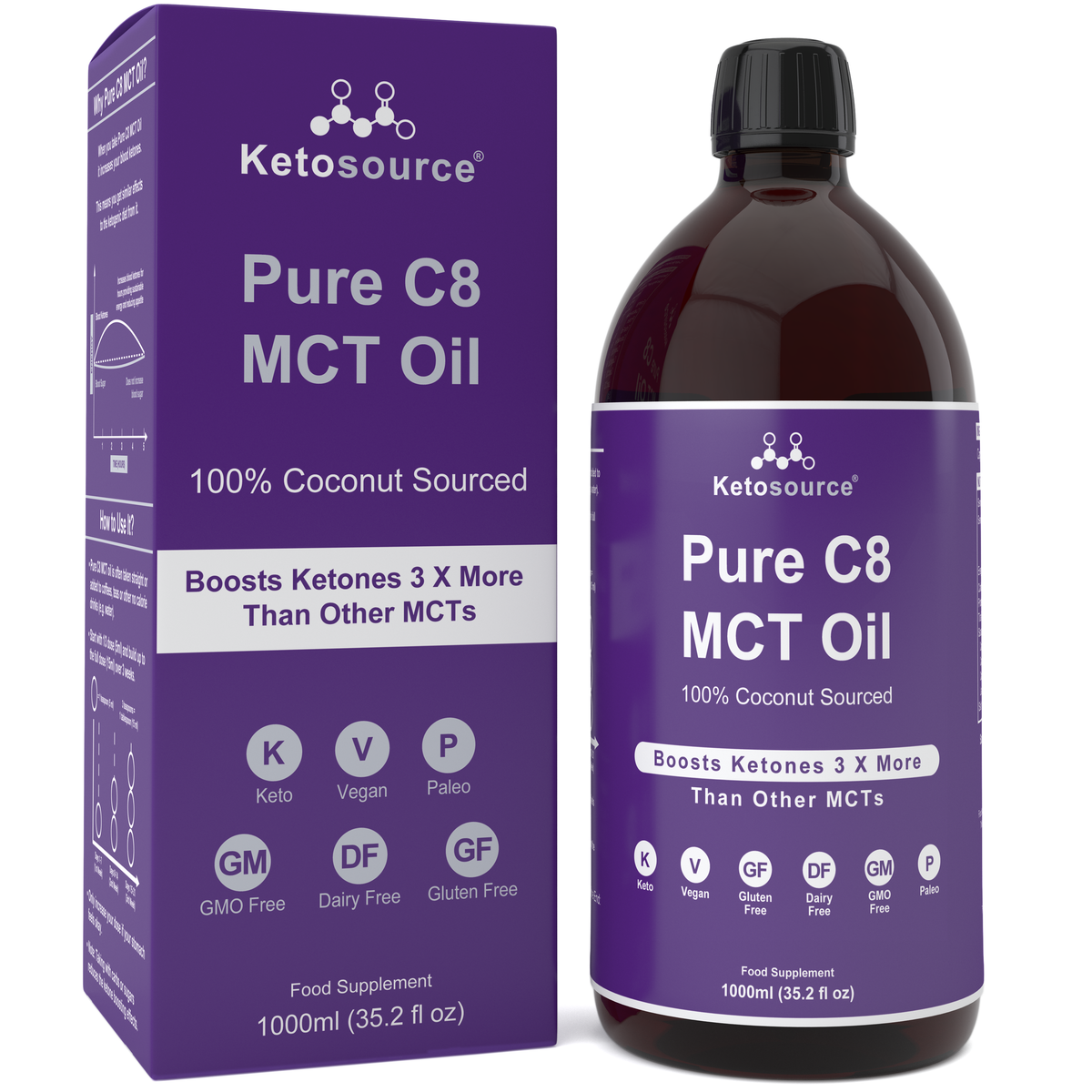 Ketosource Óleo MCT C8 Puro