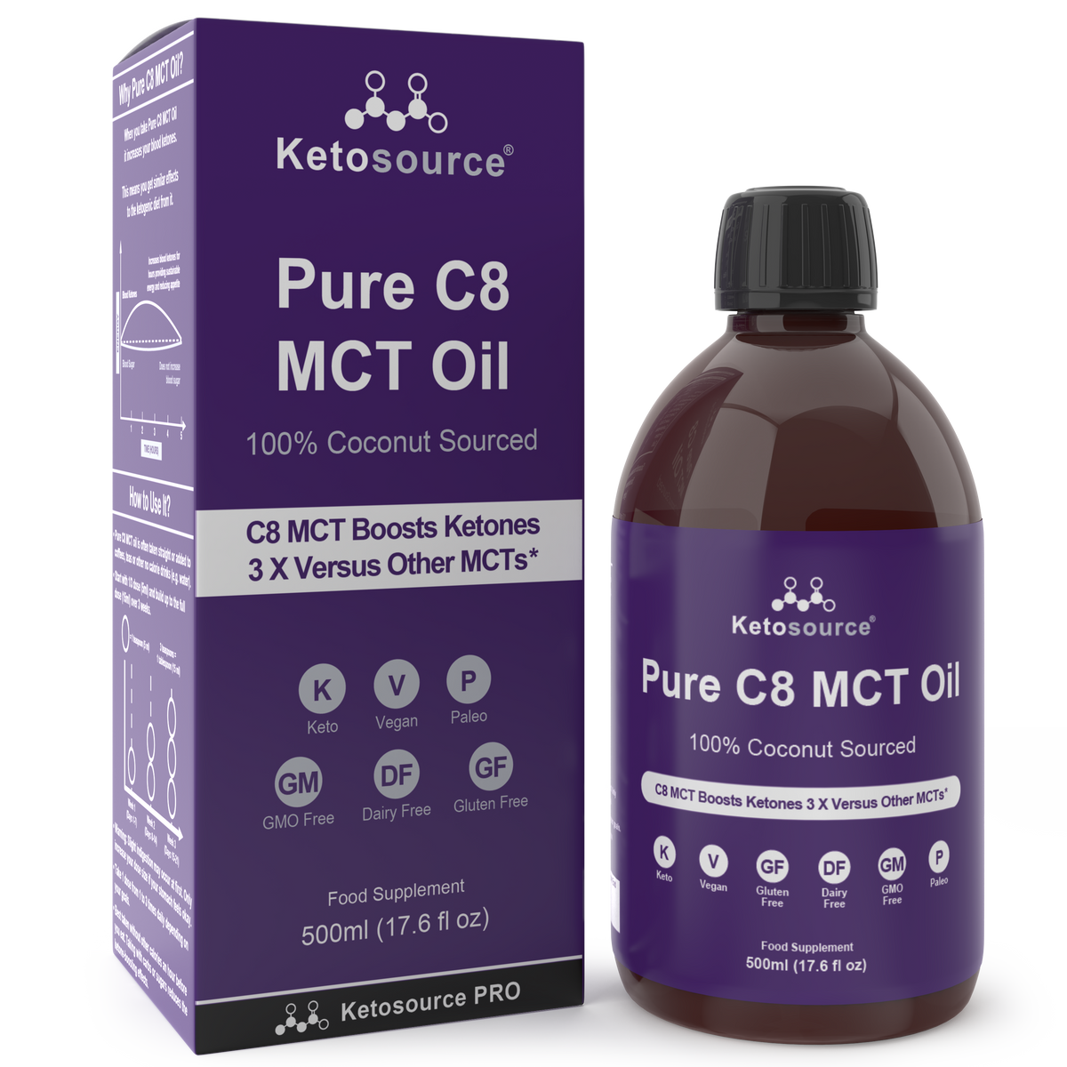 Ketosource Óleo MCT C8 Puro