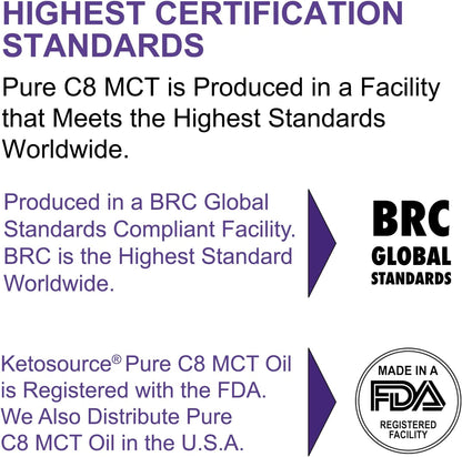 Ketosource Óleo MCT C8 Puro